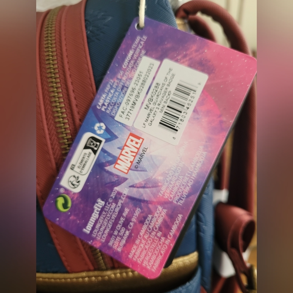 Guardians of the Galaxy Blue and Gold Backpack - Picture 8 of 8